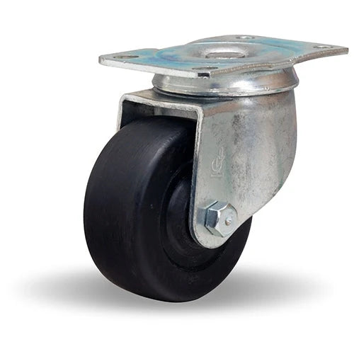 Hamilton S-331-E Swivel Caster - 3 Inch Ebonite Solid Rubber Wheel, 210 lbs Load Capacity, 1/2 Inch Oilless Sleeve Bearing - General Utility Hamilton