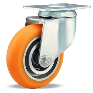 Hamilton S-341-EMB Swivel Caster - 4 Inch Ergo-Tech Donut Tread Polyurethane Wheel, 325 lbs Load Capacity, 3/8 Inch Sealed Precision Bearings Hamilton