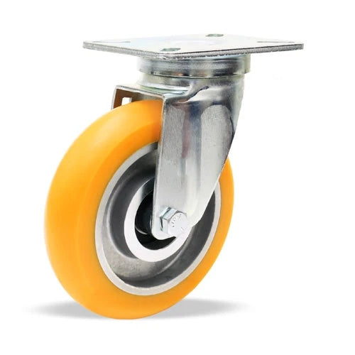 Hamilton S-351-EMB Swivel Caster - 5" Ergo-Tech Polyurethane Wheel, 325 lbs Capacity, 1 1/4" Tread, 3/8" Sealed Bearings - Durable General Utility Caster Hamilton
