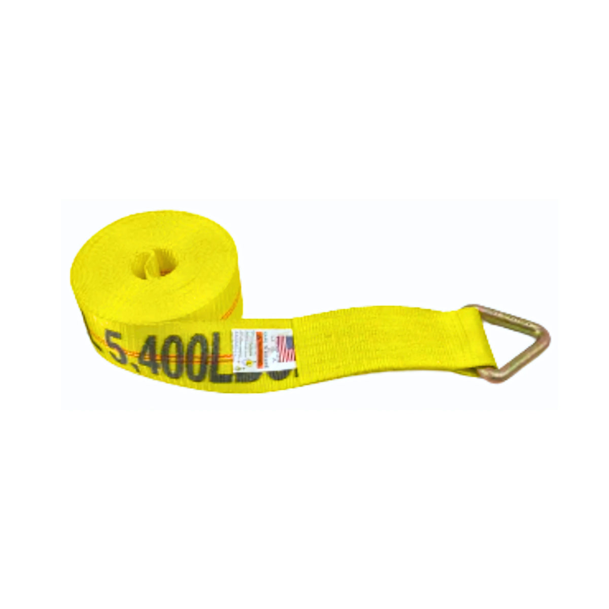 3" x 30' Winch Strap with D-Ring - Heavy Duty 5,400 lbs Capacity, Available in Blue, Orange, Red, and Yellow CasterHQ