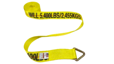 3" x 30' Winch Strap with D-Ring - Heavy Duty 5,400 lbs Capacity, Available in Blue, Orange, Red, and Yellow CasterHQ