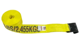 3" x 30' Heavy Duty Winch Strap with Flat Hook - 5,400 lbs WLL CasterHQ