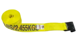 3" x 30' Heavy Duty Winch Strap with Flat Hook - 5,400 lbs WLL -  | CasterHQ