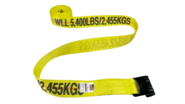 3" x 30' Heavy Duty Winch Strap with Flat Hook - 5,400 lbs WLL CasterHQ
