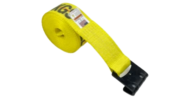 3" x 30' Heavy Duty Winch Strap with Flat Hook - 5,400 lbs WLL CasterHQ