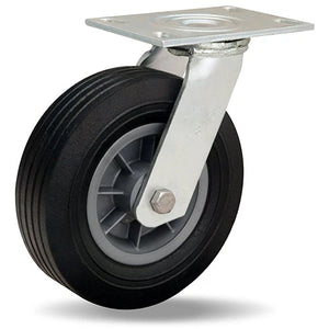 Hamilton S-4008-AT 8" x 2.5" Ace-Tuf Rubber Swivel Caster – 450 lb