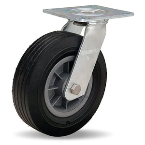 Hamilton 8" Cush-N-Tuf Swivel Caster | 450 lbs. Load Capacity | Ace-Tuf Rubber (75A) on Polypropylene Wheel | 3/4" Ball Bearings - S-4108-AT Hamilton