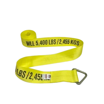 4" x 30' Heavy Duty Winch Strap with D-Ring - 5,400 lbs Working Load Limit CasterHQ