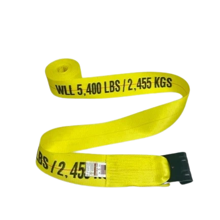 4" x 30' Heavy Duty Winch Strap with Flat Hook - 5,400 lbs Capacity, Made in USA CasterHQ