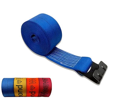 4" x 30' Diamond Weave Winch Straps with Flat Hook CasterHQ