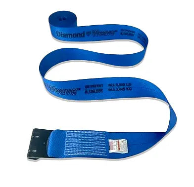 4" x 30' Diamond Weave Winch Straps with Flat Hook -  | CasterHQ