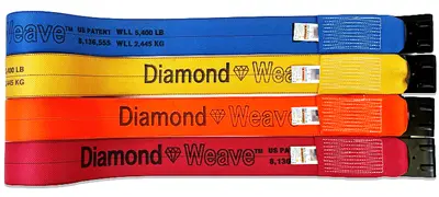 4" x 30' Diamond Weave Winch Straps with Flat Hook -  | CasterHQ