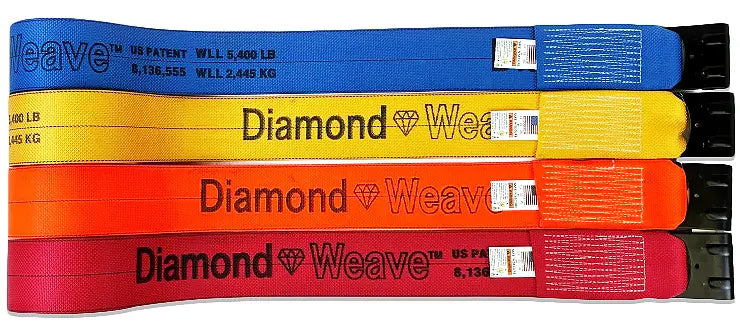 4" x 30' Diamond Weave Winch Straps with Flat Hook -  | CasterHQ