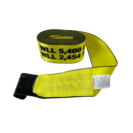 4" x 30' Heavy Duty Winch Strap with Flat Hook - 5,400 lbs WLL CasterHQ