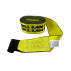 4" x 30' Heavy Duty Winch Strap with Flat Hook - 5,400 lbs WLL CasterHQ