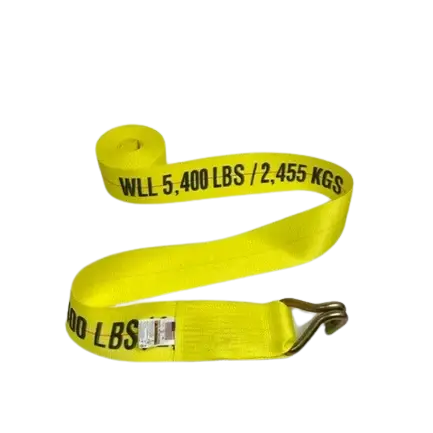 4" x 30' Heavy-Duty Winch Strap with Chain Anchor End - 5,400 lbs Working Load Limit -  | CasterHQ