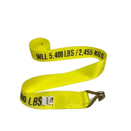 4" x 30' Heavy-Duty Winch Strap with Chain Anchor End - 5,400 lbs Working Load Limit CasterHQ