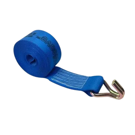 4" x 30' Diamond Weave Winch Strap with Wire Hook - Orange -  | CasterHQ