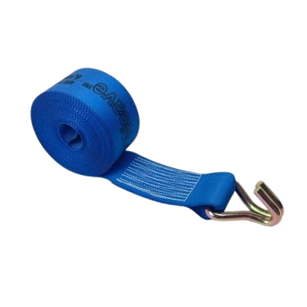 4" x 30' Diamond Weave Winch Strap with Wire Hook - Orange CasterHQ