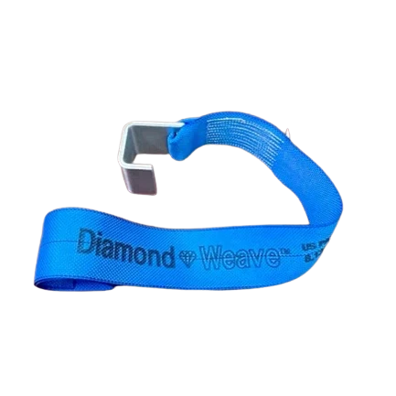 4" x 5' Heavy Duty Diamond Weave Strap with Waste Hook CasterHQ