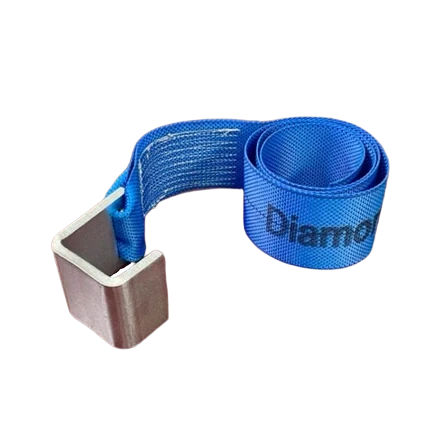 4" x 5' Heavy Duty Diamond Weave Strap with Waste Hook CasterHQ