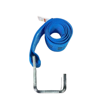 4" x 5' Diamond Weave Webbing Strap with Container Waste Hook CasterHQ