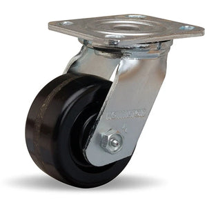 Hamilton S-524-P Standard Duty Swivel Caster - 4x2 Inch Plastex Phenolic Wheel with Durable 3/4" Roller Bearing Hamilton