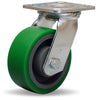 Hamilton S-525-DB Swivel Caster - 5x2" Duralast Polyurethane Wheel on Cast Iron, Precision Bearings for Industrial Use Hamilton
