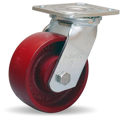 S-525-MB Hamilton 5" x 2" Standard Duty Swivel Caster with Metal Wheel and Precision Ball Bearing Hamilton