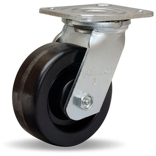 Hamilton S-525-P Standard Duty Swivel Caster - 5x2 Inch Plastex Phenolic Wheel with 3/4" Roller Bearings for Industrial Use Hamilton