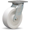 Hamilton S-526-AZ Swivel Caster - 6" x 2" Aqualite Polyolefin Wheel with Durable Delrin Bearing for Industrial Use Hamilton