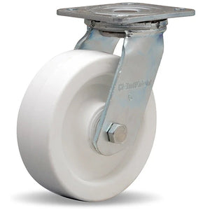 Hamilton S-526-AZ Swivel Caster - 6" x 2" Aqualite Polyolefin Wheel with Durable Delrin Bearing for Industrial Use Hamilton