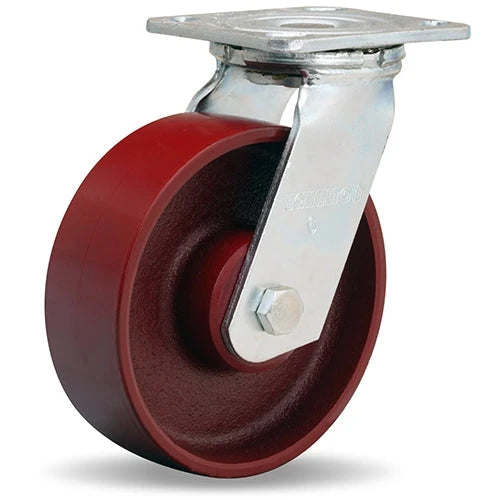 Hamilton S-526-MB Swivel Caster - 6x2 Inch Metal Wheel with Precision Ball Bearing for Industrial Strength Mobility Hamilton