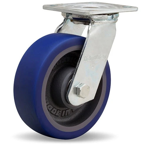 Hamilton S-526-SPB Standard Duty Swivel Caster - 6x2 Inch Ergo-Glide Polyurethane Wheel on Cast Iron for Industrial Use Hamilton