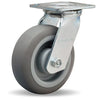 Hamilton S-526-TE Standard Duty Swivel Caster - 6" x 2" Versa-Tech Rubber Wheel with 3/4" Roller Bearing Hamilton