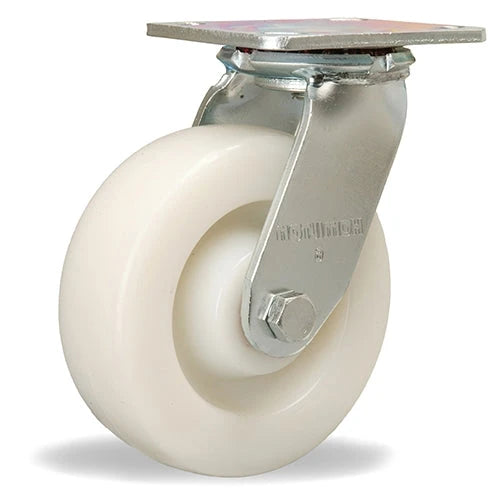 Hamilton S-526-WNB Swivel Caster - 6x2" White Nylon Wheel with Sealed Bearings for Industrial Use Hamilton