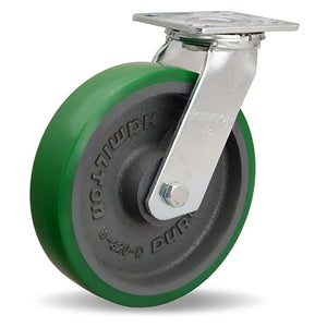 Hamilton S-528-DB Swivel Caster - Heavy-Duty 8x2" Duralast Polyurethane Wheel, Precision Bearings for Industrial Use Hamilton