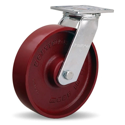 Hamilton S-528-MB Swivel Caster - 8" x 2" Metal Wheel with Precision Ball Bearing for Industrial Use Hamilton