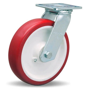 Hamilton S-528-NF 8" x 2" Poly-Tech Swivel Caster – 1250 lb