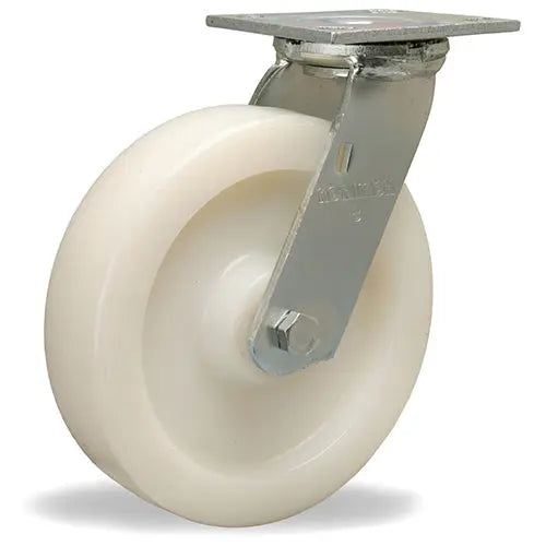 Hamilton S-528-WNB Swivel Caster - 8x2 Inch White Nylon Wheel with Sealed Precision Ball Bearings for Enhanced Industrial Mobility -  | CasterHQ
