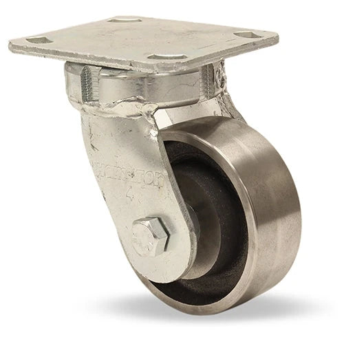 Hamilton S-52HK-4HFSB High Heat Kingpinless Swivel Caster - 4" x 2" Forged Steel Wheel, 750° F Rated with Shielded Precision Ball Bearings Hamilton