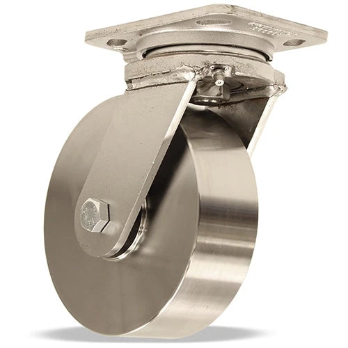 Hamilton S-52HK-6HSB: High Heat 6" x 2" Stainless Steel Wheel Kingpinless Swivel Caster with Shielded Precision Bearings - Rated up to 750° F Hamilton