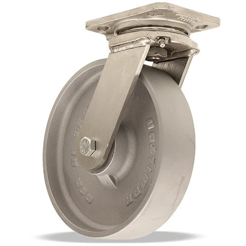 Hamilton S-52HK-8HMB High Heat Kingpinless Swivel Caster - 8"x2" Metal Wheel Rated to 750°F with Precision Ball Bearings - Industrial Standard Duty Hamilton