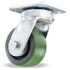 4x2 Inch Hamilton Standard Duty Kingpinless Swivel Caster - Duralast Polyurethane on Cast Iron Wheel - 1/2