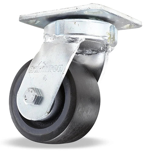 Hamilton Standard Duty Kingpinless Swivel Caster – 4"x2" Duralast XC Polyurethane on Cast Iron Wheel with Sealed Precision Ball Bearings Hamilton