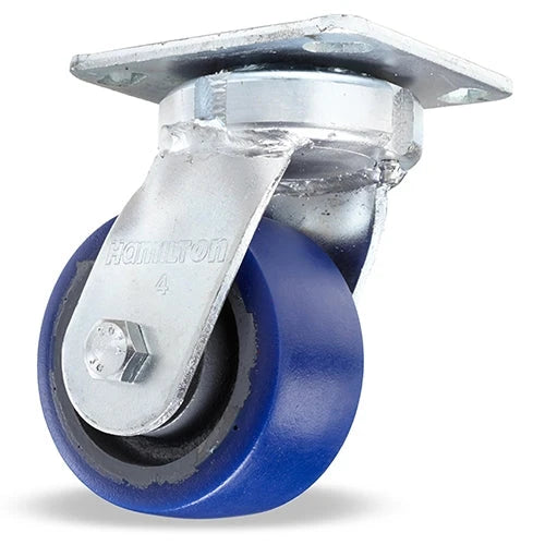 4" x 2" Kingpinless Swivel Caster - Hamilton Standard Duty - Ergo-Glide Polyurethane Wheel - 1/2" Sealed Precision Ball Bearings S-52K-4SPB Hamilton