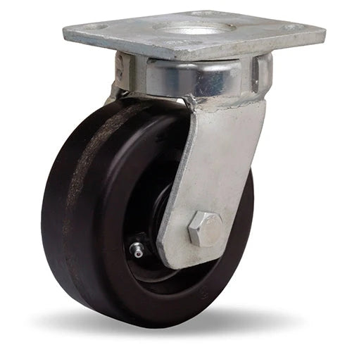S-52K-5P Hamilton Standard Duty Kingpinless Swivel Caster - 5"x2" Plastex Phenolic Wheel with 3/4" Straight Roller Bearing Hamilton