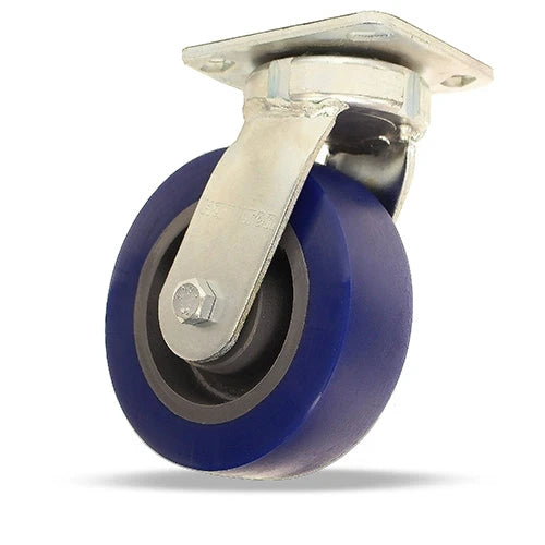 S-52K-6EGB Hamilton Standard Duty Kingpinless Swivel Caster | 6" Ergo-Glide XT Polyurethane Wheel on Cast Iron | 1/2" Sealed Precision Bearings Hamilton