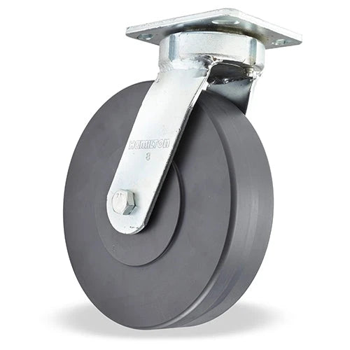 Hamilton S-52K-8NYB Kingpinless Swivel Caster | 8" Nylast Wheel | Heavy-Duty | 1/2" Precision Sealed Bearings | High-Performance Mobility Hamilton