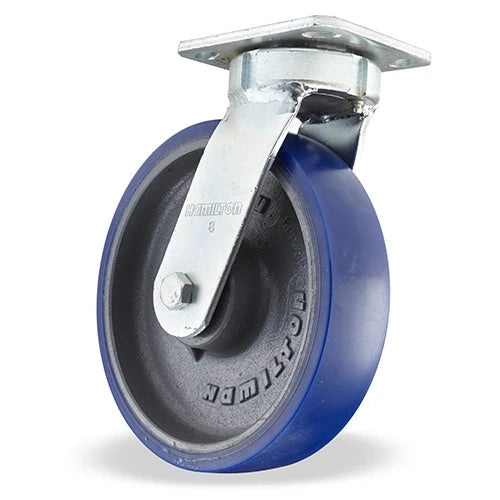 S-52K-8SPB Hamilton Standard Duty Kingpinless Swivel Caster | 8" x 2" Ergo-Glide Polyurethane Wheel | 1/2" Sealed Precision Ball Bearings | Reliable Solution for Heavy-Duty Applications Hamilton
